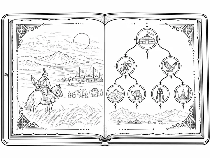 Раскрытая иллюстрированная хроника Великой степи